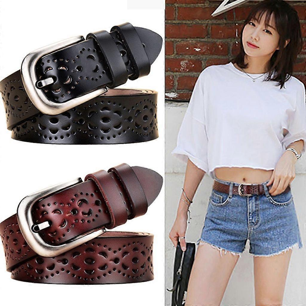 Adjustable Vintage Wide Leather Belt for Jeans, Fashion Accessory
