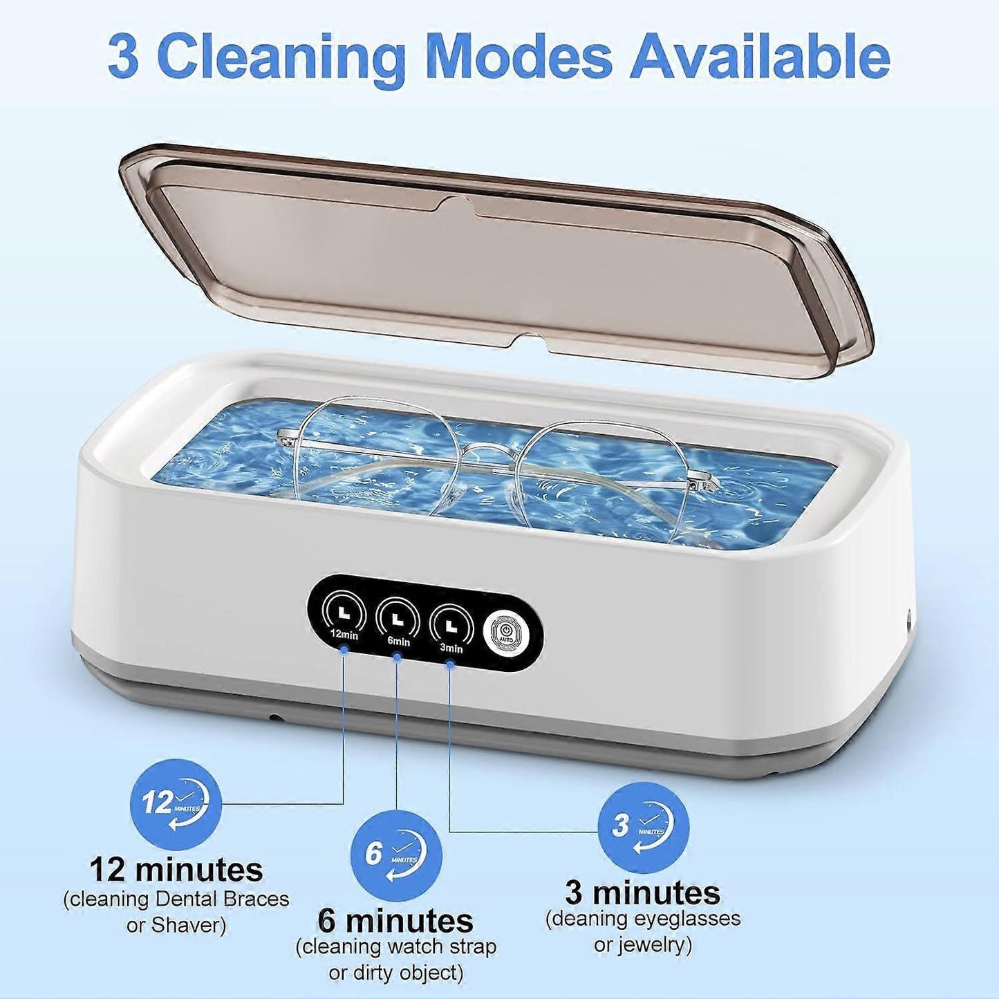 45kHz Ultrasonic Jewelry Cleaner Machine for Gold, Silver, Rings & All Jewelry