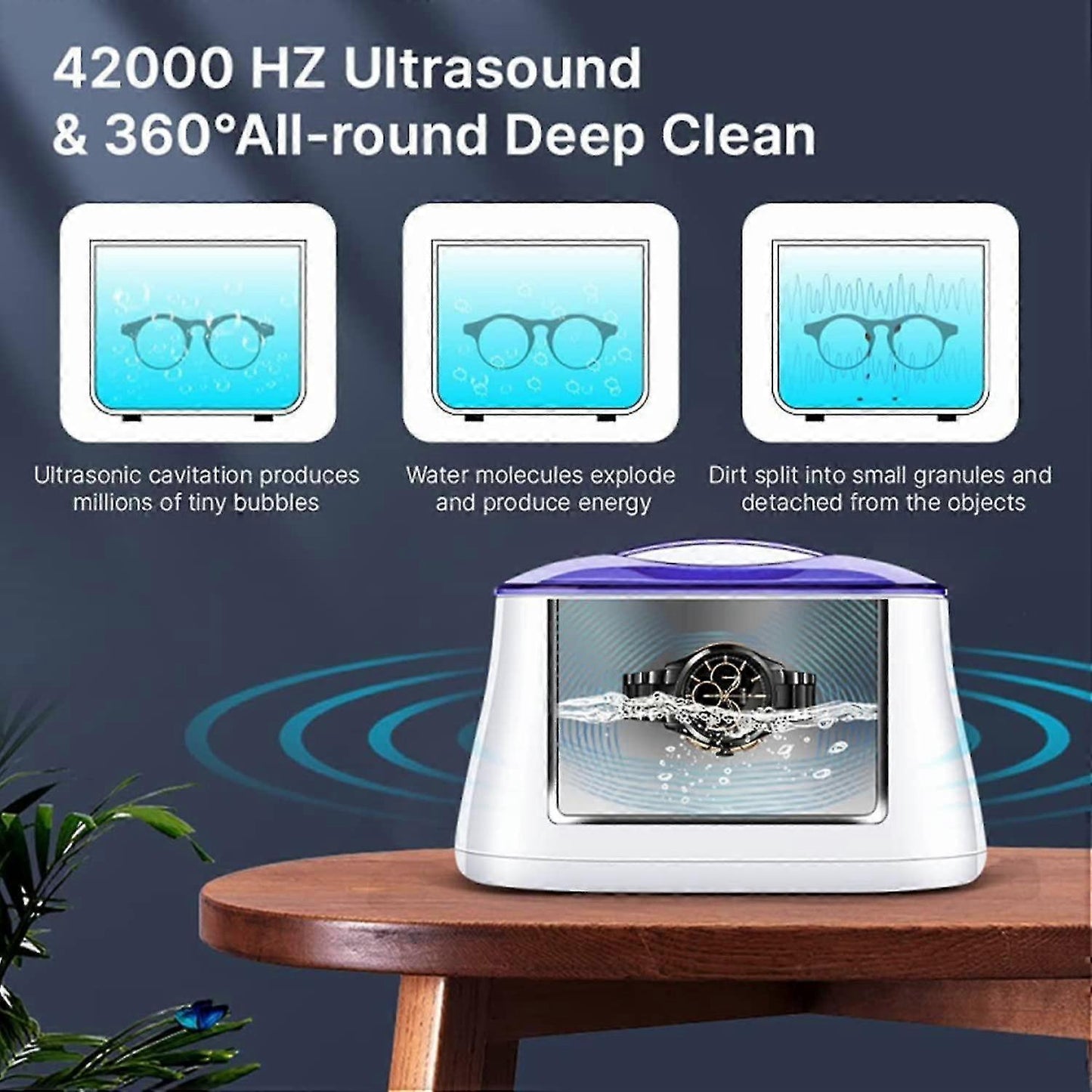 Ultrasonic Jewelry Cleaner Machine for Rings, Eyeglasses, All Jewelry