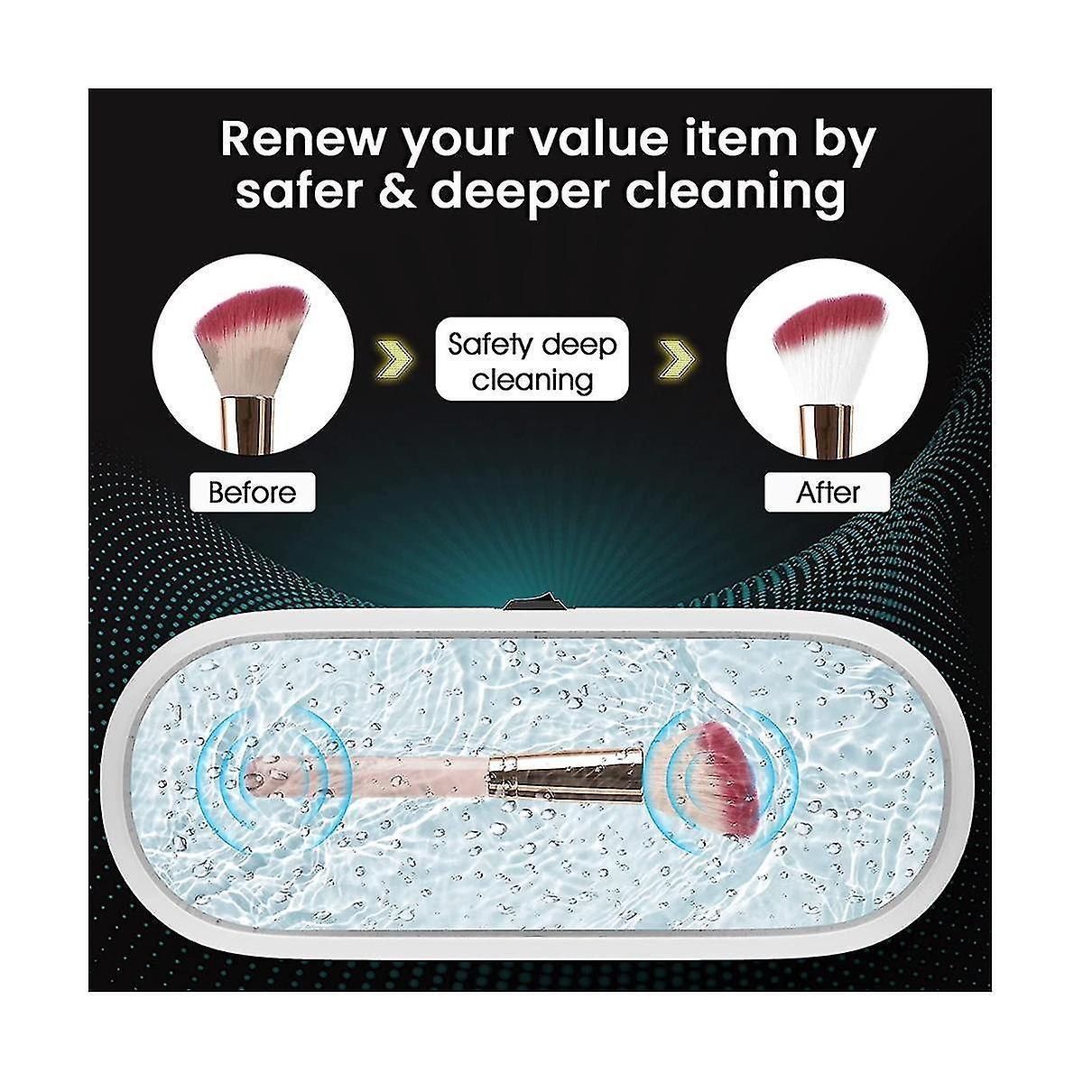Portable Mini Ultrasonic Cleaner for Jewelry & Glasses
