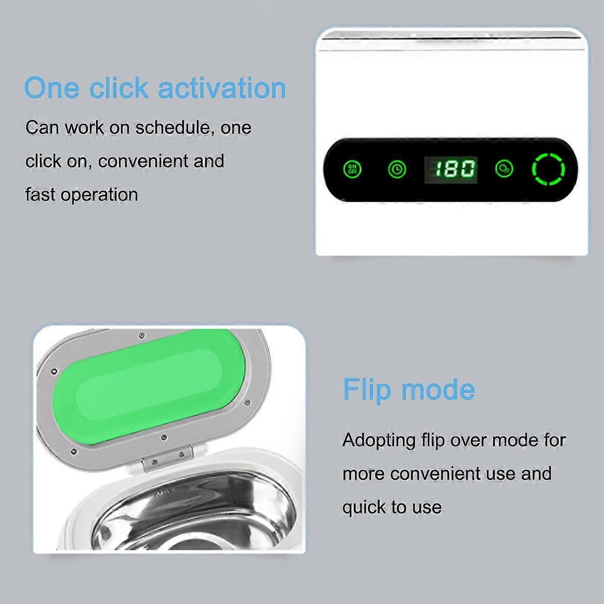 Jewelry Cleaner with Stainless Steel Tank, Ultrasonic Cleaning Machine