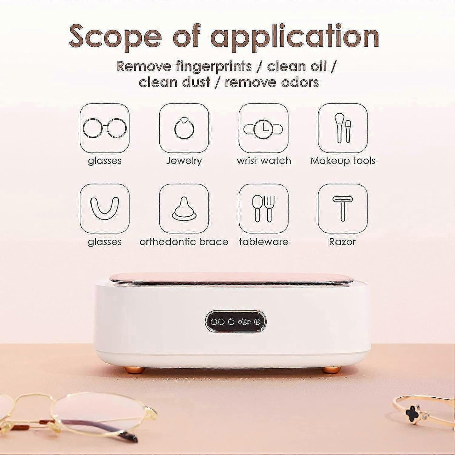 Professional Ultrasonic Jewelry, Watch & Eyeglass Cleaner Machine