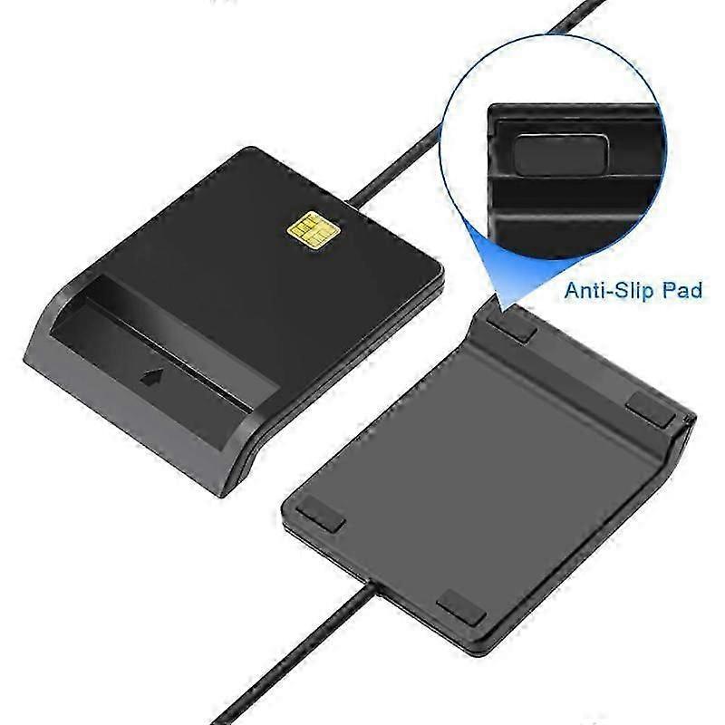 USB 2.0 Smart Chip ID SIM Card Reader, Portable USB ID Reader