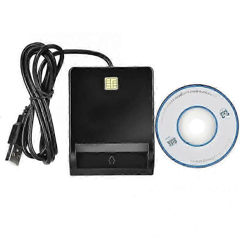 USB 2.0 Smart Chip ID SIM Card Reader, Portable USB ID Reader