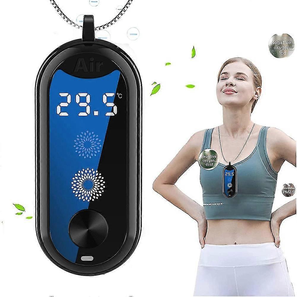 Wearable Personal Air Purifier Necklace, Compact Air Cleaner for Travel