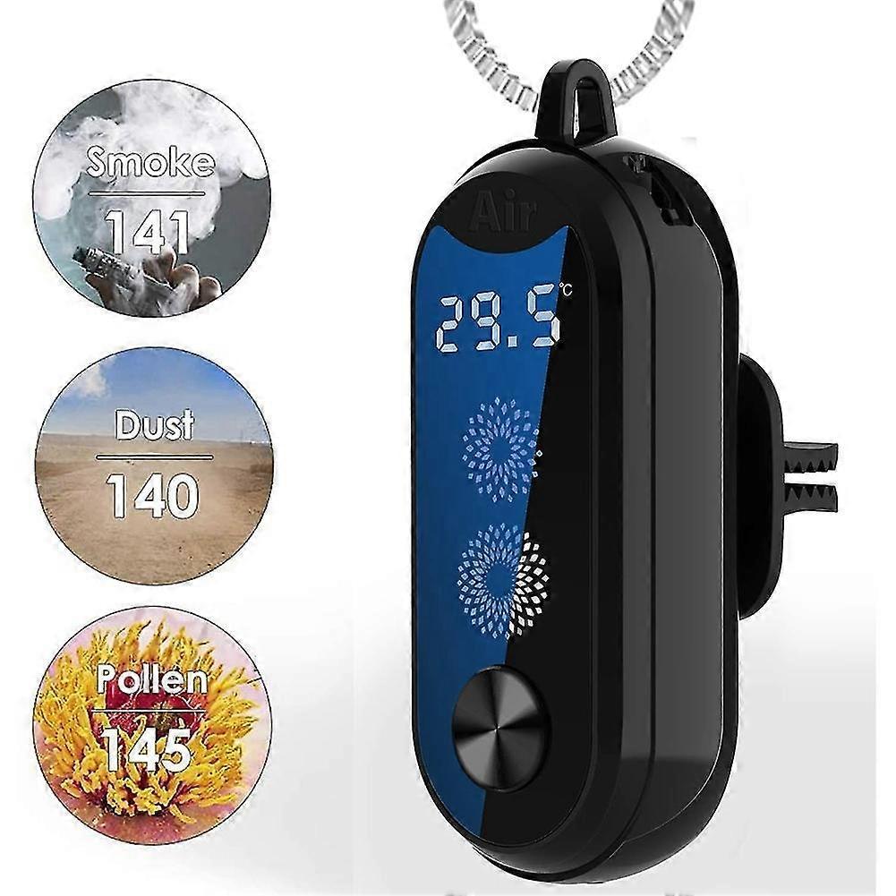 Wearable Personal Air Purifier Necklace, Compact Air Cleaner for Travel