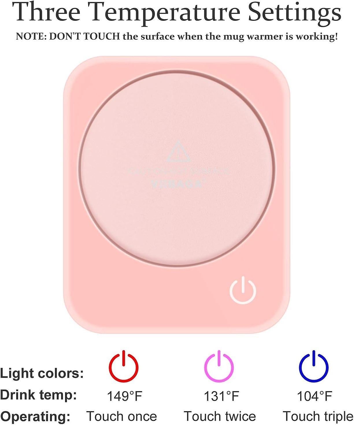 Pink Coffee Mug Warmer Set for Office Supplies