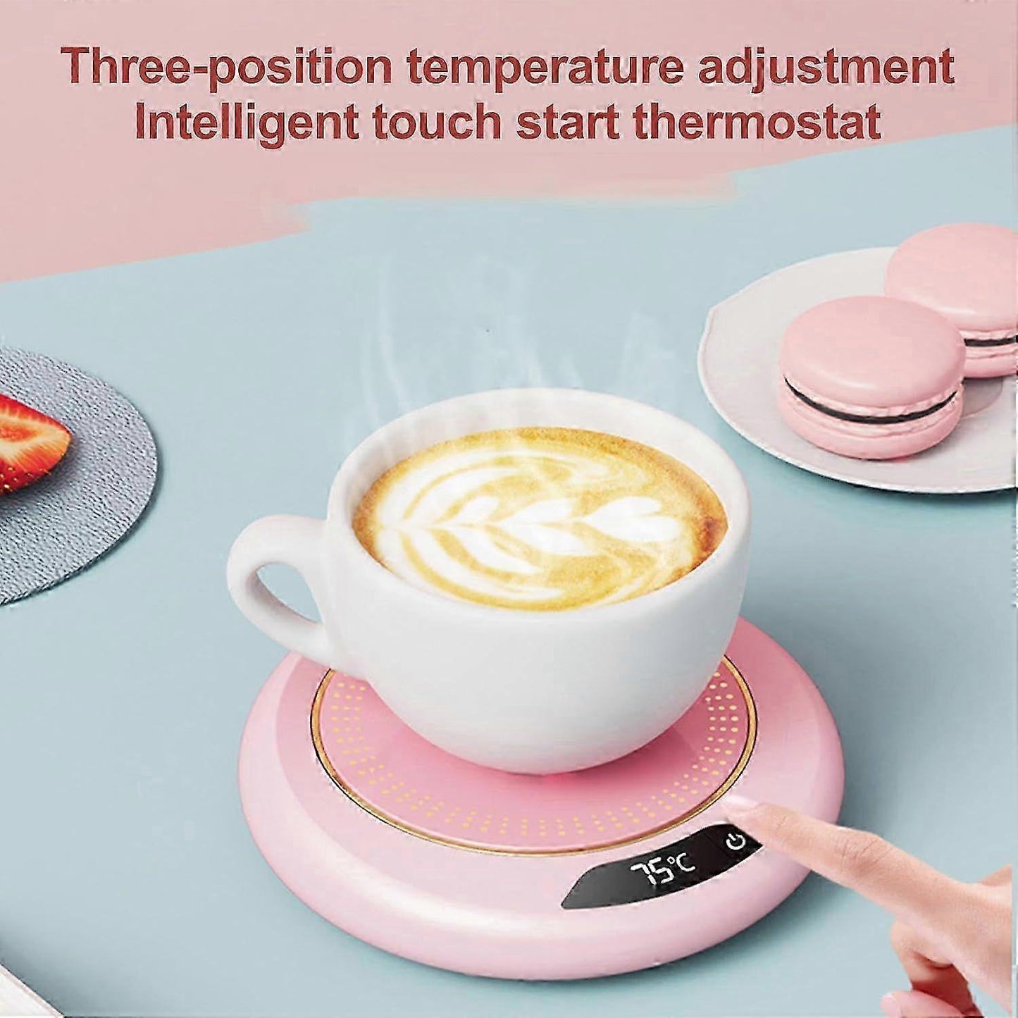 USB Smart Cup Warmer, Adjustable Coffee Mug Warmer Anti-Slip