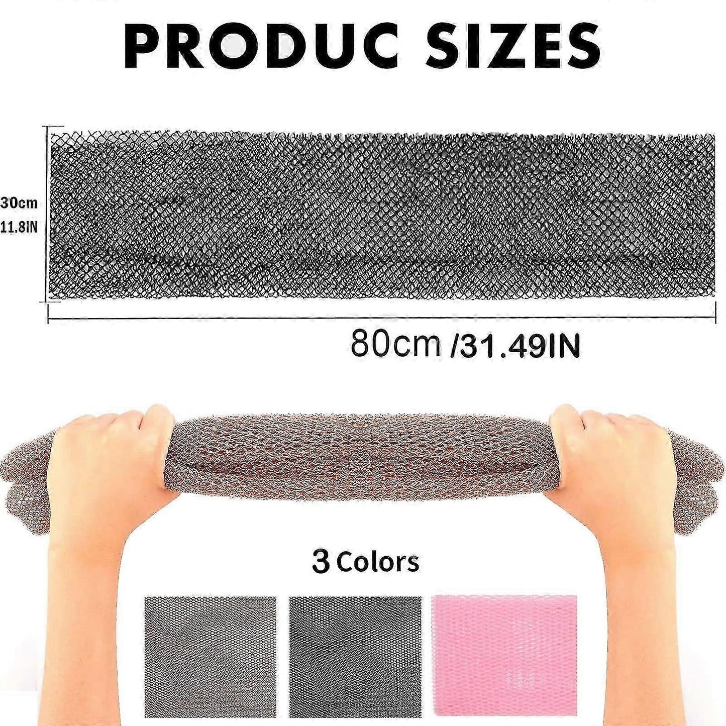 3pcs African Net Sponge, Bath Body Scrubber, Exfoliating Net