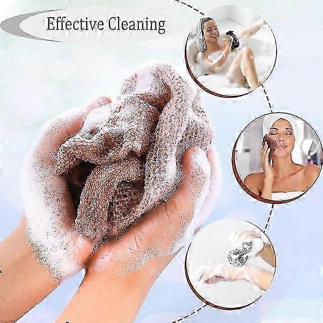 3pcs African Net Sponge, Bath Body Scrubber, Exfoliating Net