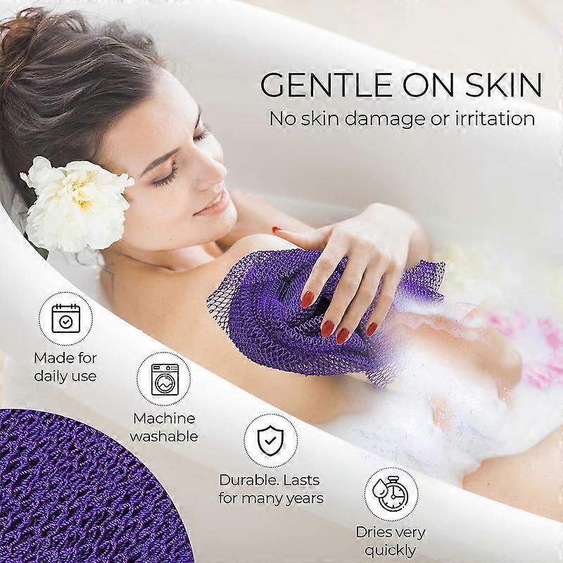 African Long Net Bath Sponge, Exfoliating Wash Cloth