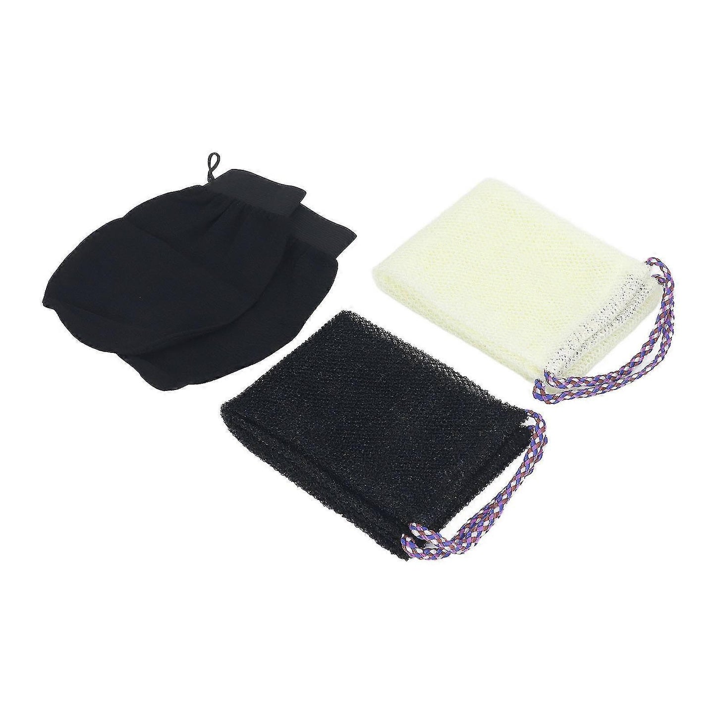 African Long Net Bath Sponge, Body Exfoliating Net with Bath Gloves