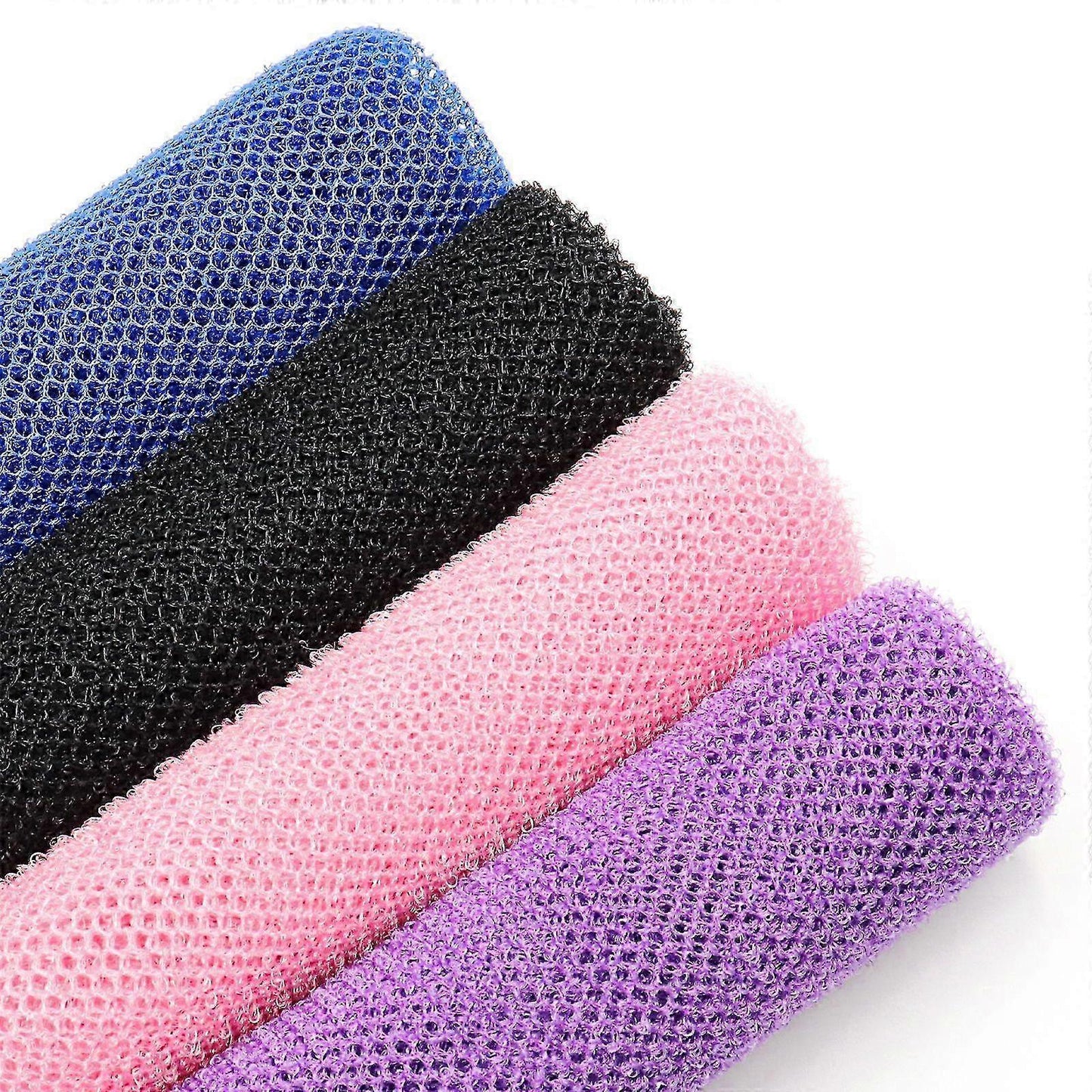 4pcs African Long Net Bath Sponge, Exfoliating Mesh Washcloth