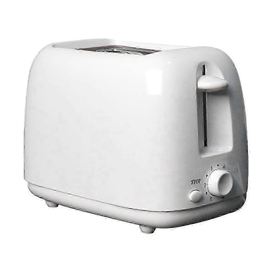 Stainless Steel 2-Slice White Toaster, Wide Slot, Adjustable Browning