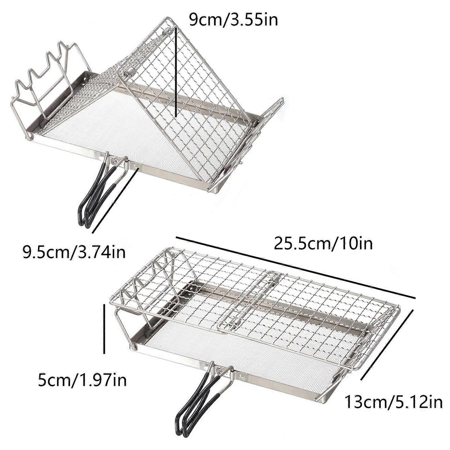 Adjustable Height Folding Bread Toaster Grill Rack