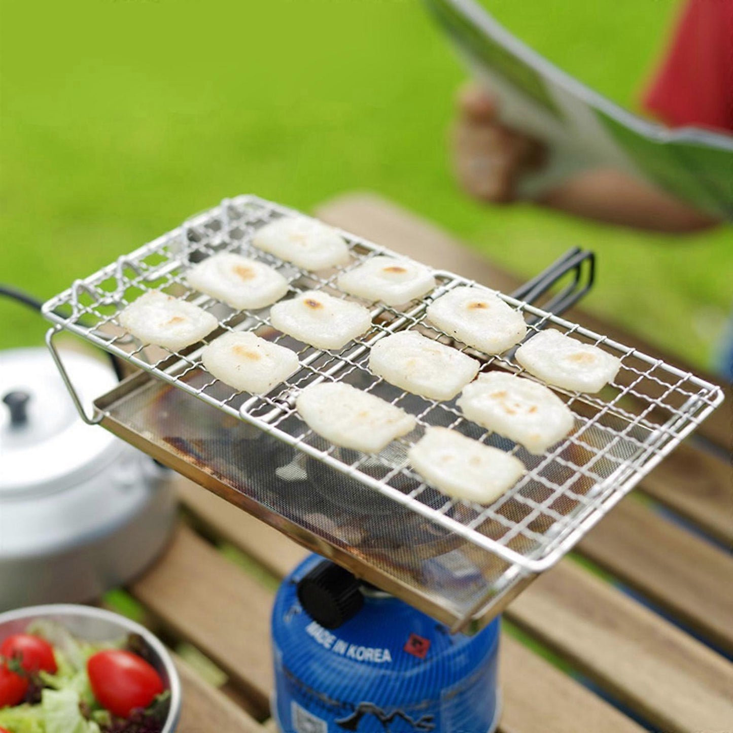 Adjustable Height Folding Bread Toaster Grill Rack