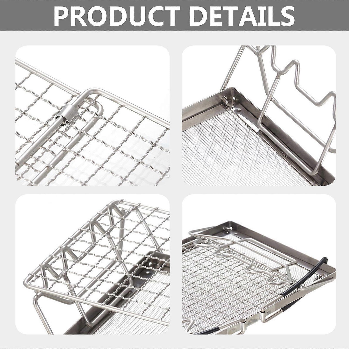 Adjustable Height Folding Bread Toaster Grill Rack
