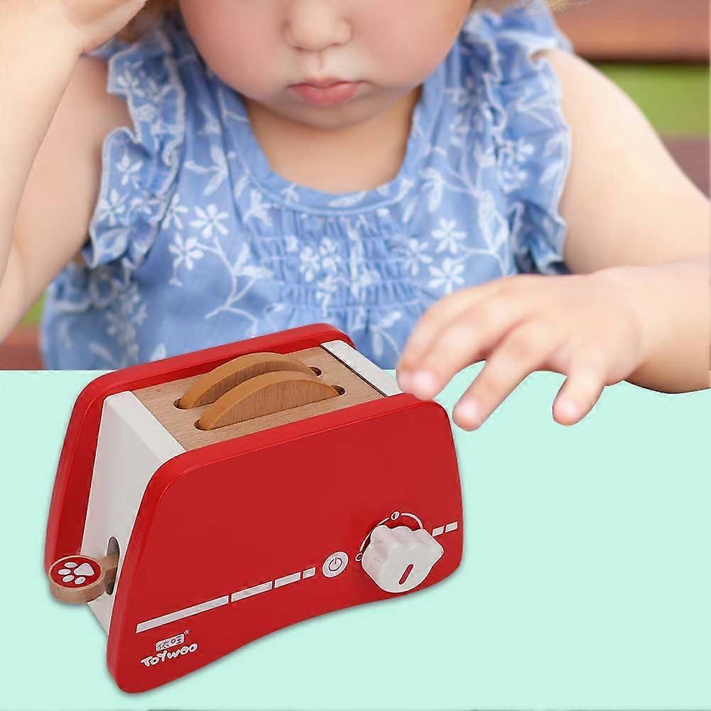 Pretend Play Wooden Toaster Kitchen Bread Maker Toy