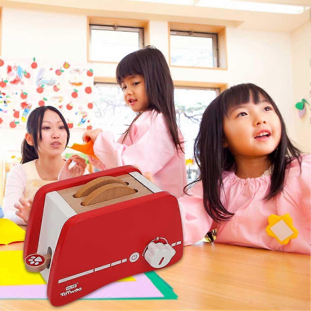 Pretend Play Wooden Toaster Kitchen Bread Maker Toy