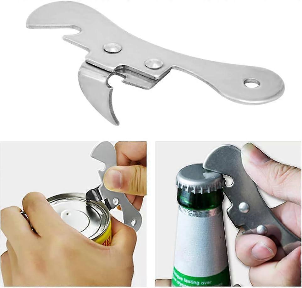 2pcs Bottle & Can Opener Set, Manual Tin Opener, Beer Opener, Stainless Steel, Multifunction