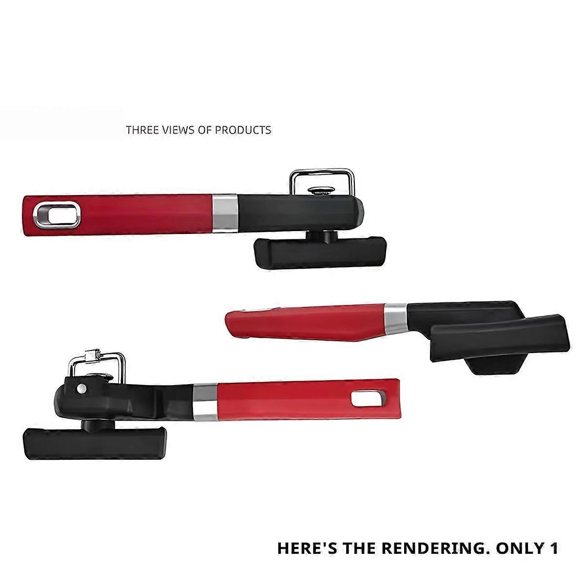 Stainless Steel Single Handle Side Can Opener, Portable Handheld Design