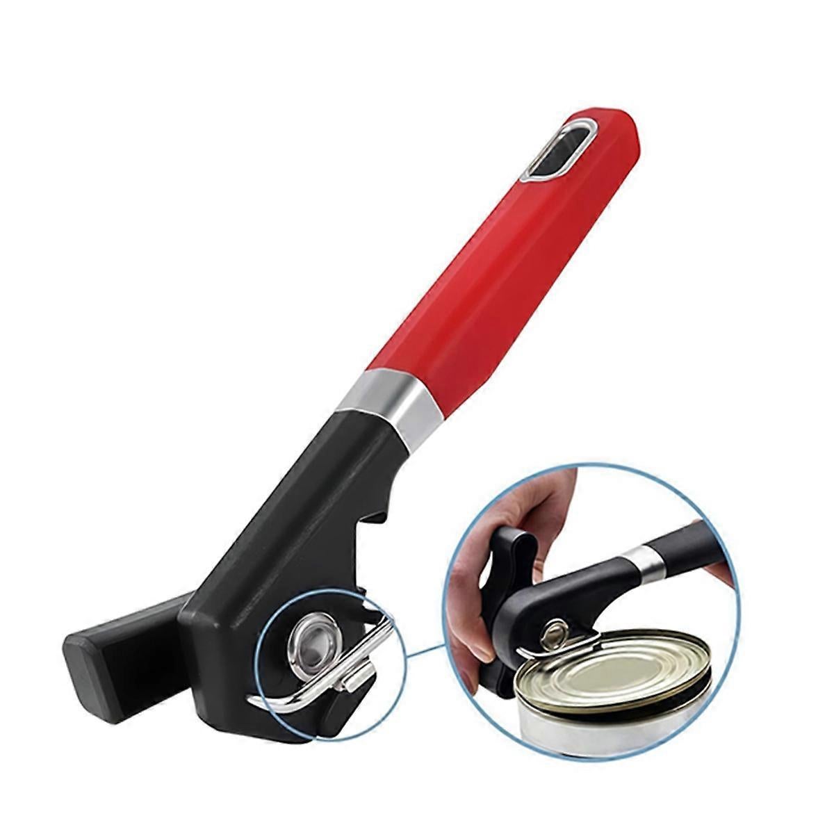 Stainless Steel Single Handle Side Can Opener, Portable Handheld Design