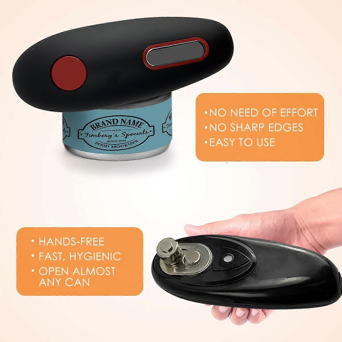Electric Edge Can Opener, Kitchen Tool for Effortless Can Opening
