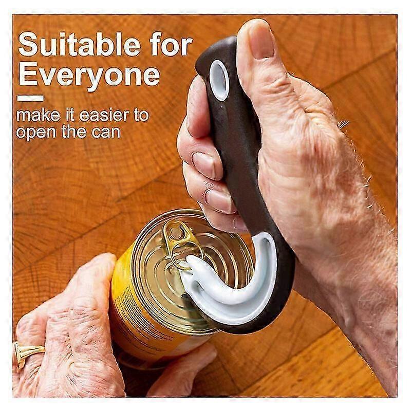 2pcs Easy Open Ring Can Opener, Manual Design for Cans & Bottles