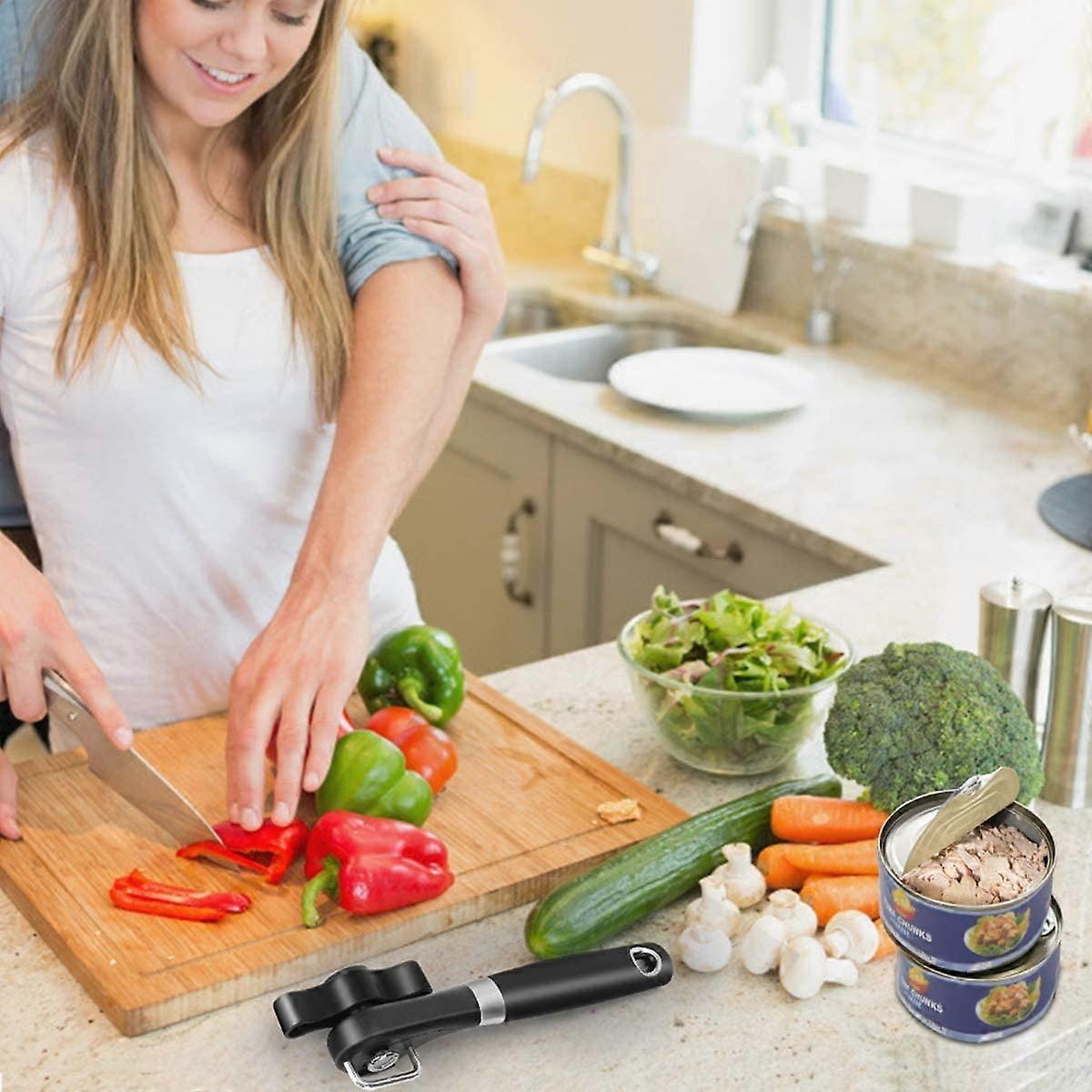 Manual Secure Can Opener, Side Cut Design, For Restaurants & Camping Use
