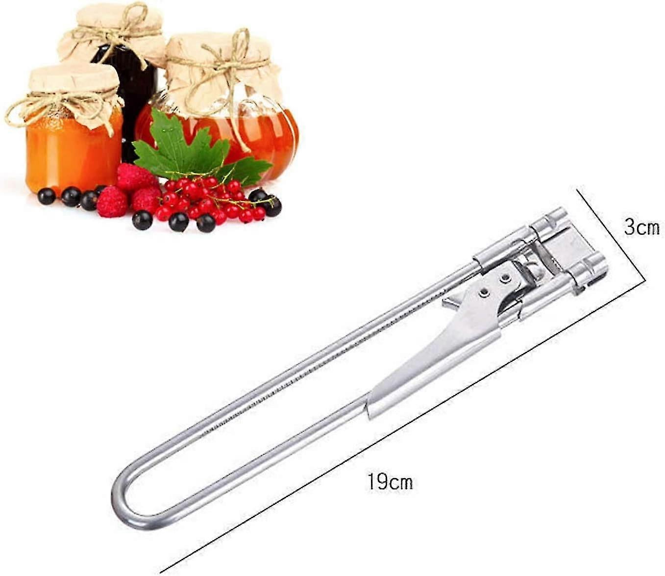 Adjustable Jar & Can Opener, Arthritis Friendly, Stainless Steel