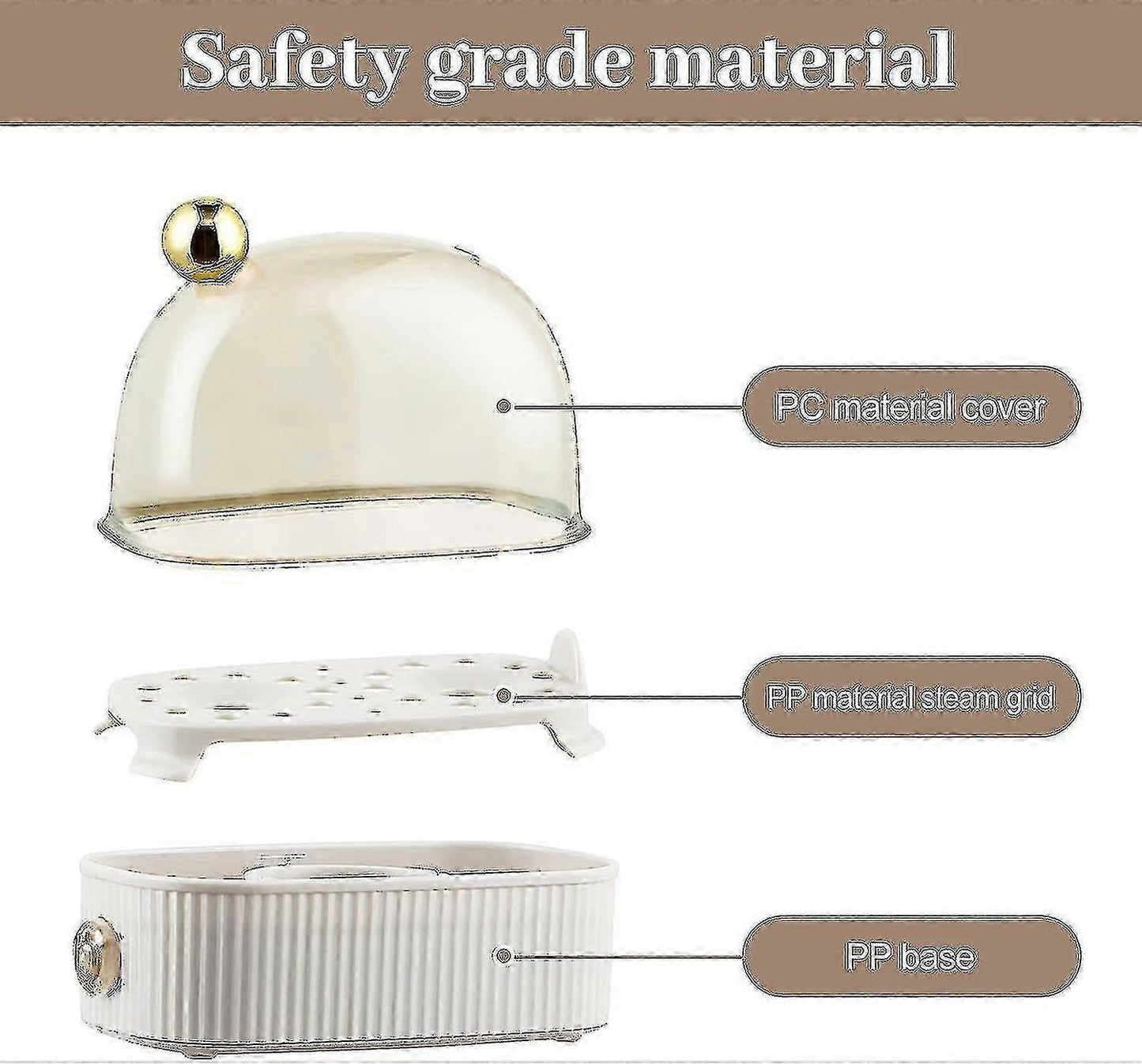2-Egg Electric Egg Steamer, Compact Size for Home Use
