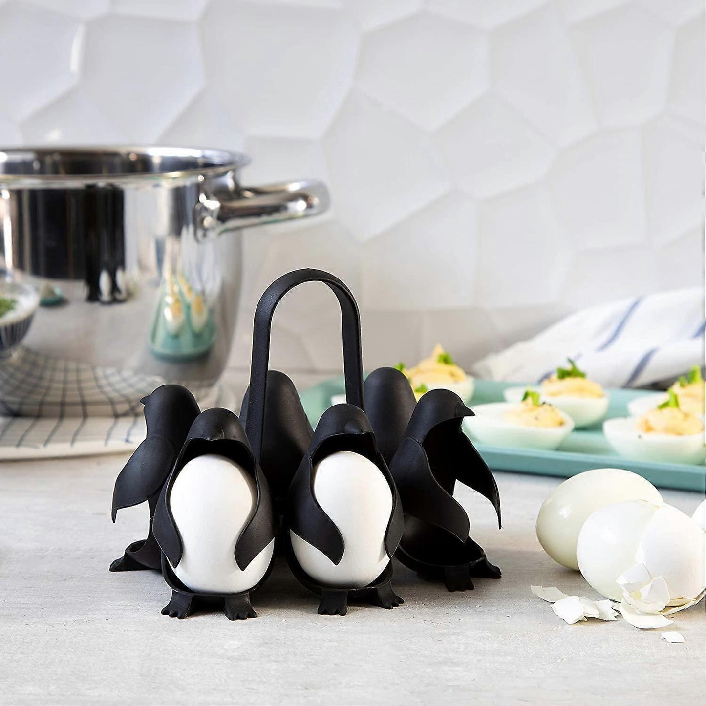 Penguin-Shaped 3-in-1 Boiled Egg Cooker, Premium Design