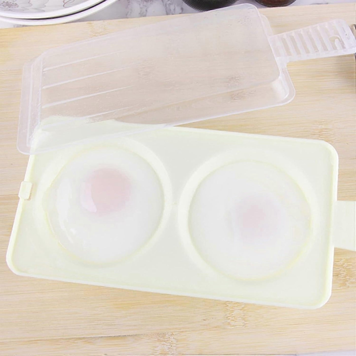 Plastic Double Egg Poacher, Microwave Egg Cooker
