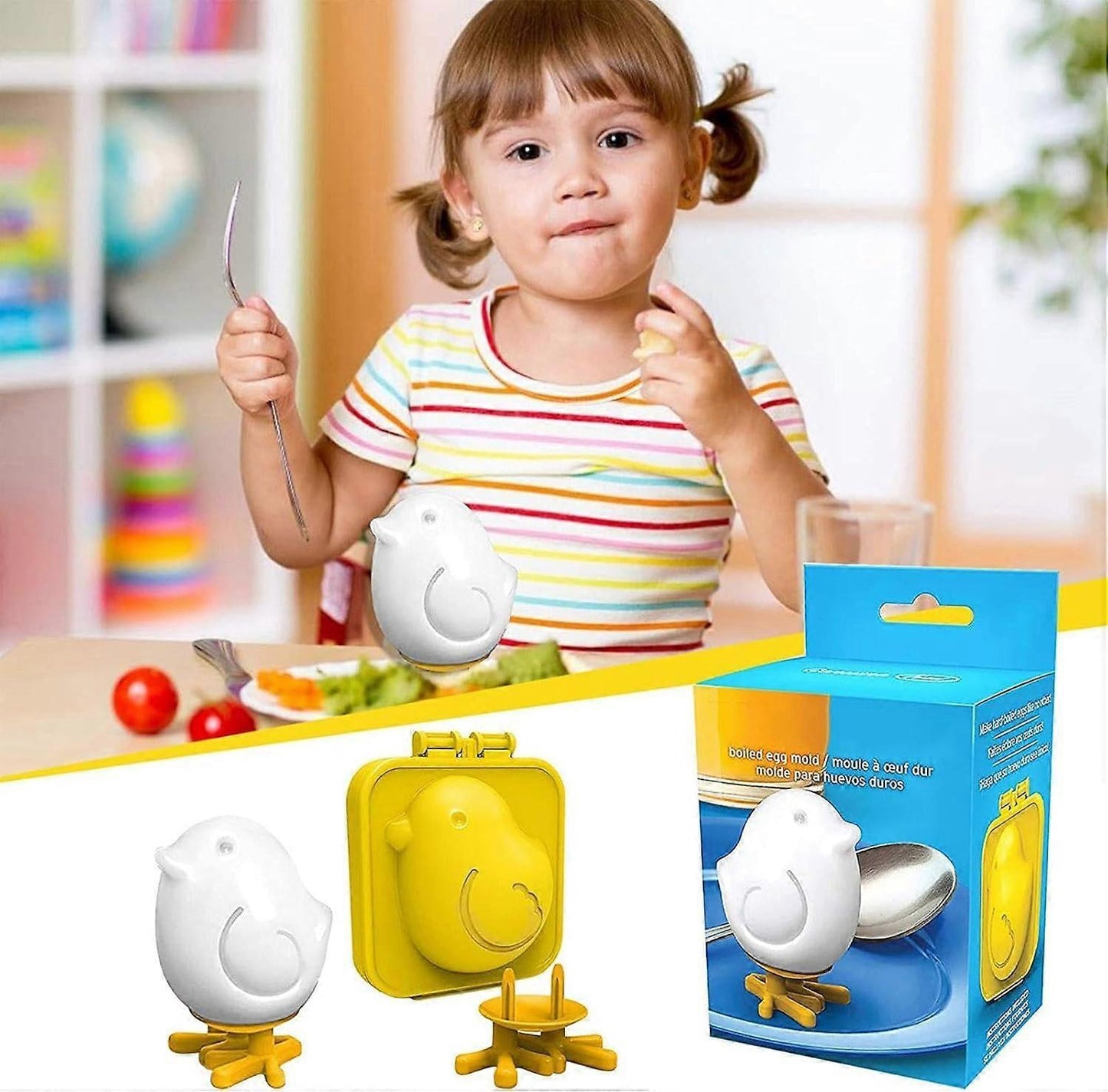 Animal Shaped Boiled Egg Mold for Babies Meals