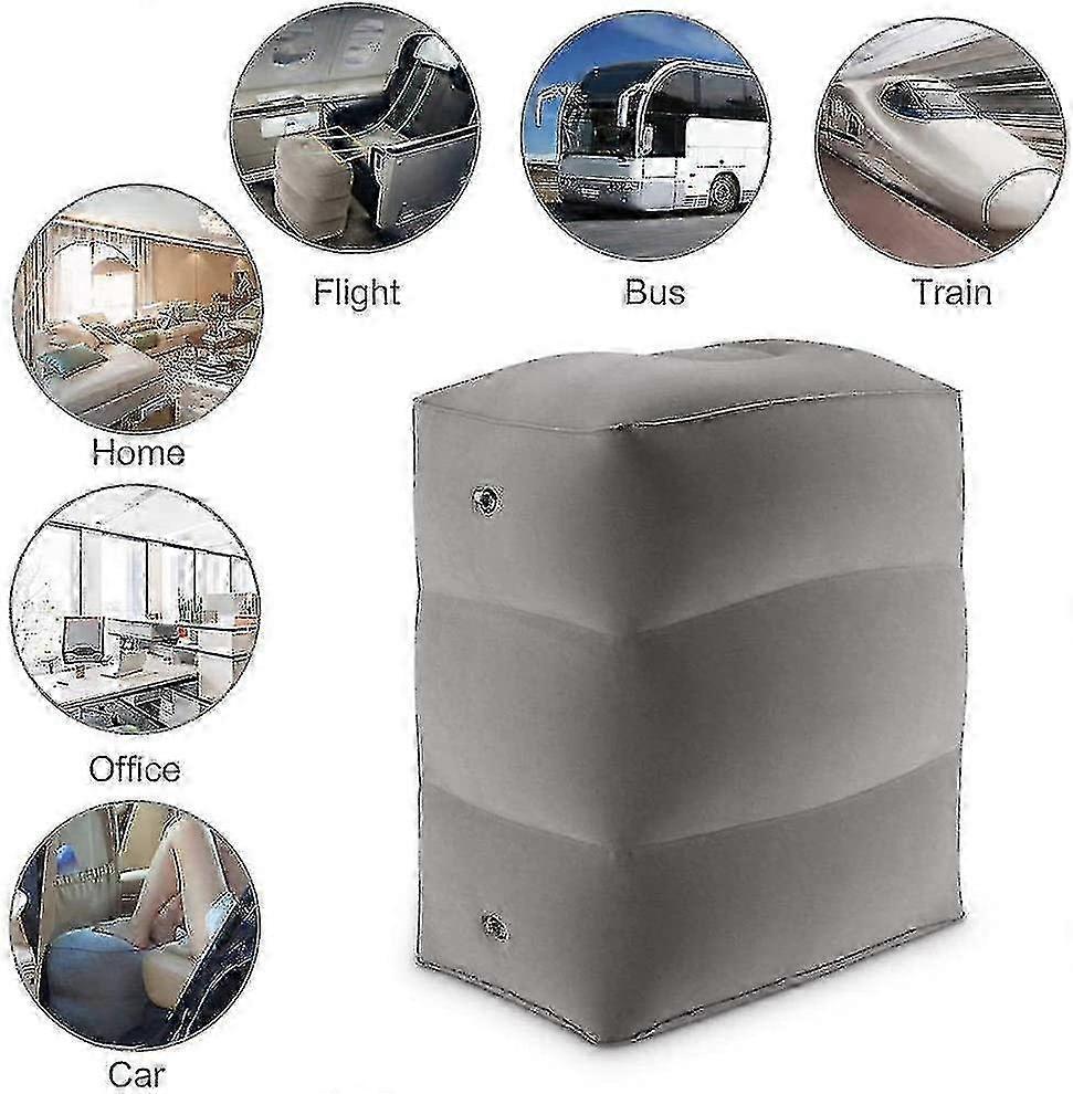 Inflatable Leg & Foot Rest Pillow for Travel, Adjustable Cushion