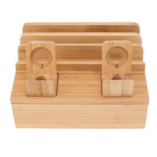 Bamboo 5-Port Charging Station Rack for Phones/Tablets/Watches