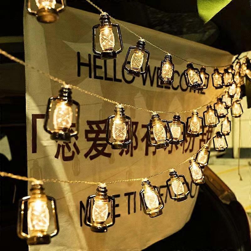 Camping LED String Lights, Ambient Tent Canopy Paraffin Lamp Decor