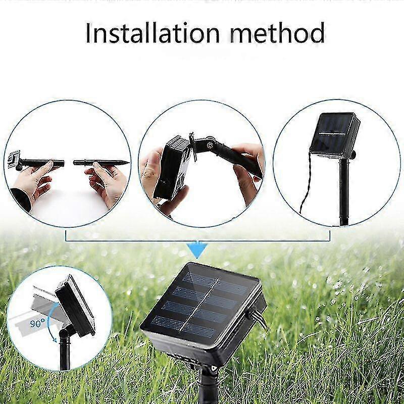 Solar Powered Patio LED String Lights, Waterproof Outdoor Bulbs 10 LEDs