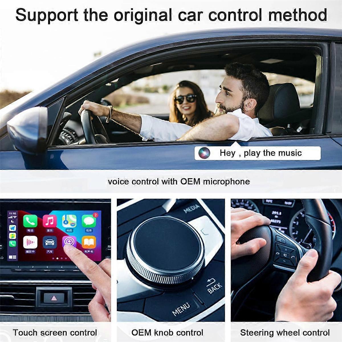 CarPlay Wireless Adapter, Wired to Wireless Dongle with WiFi Online Update