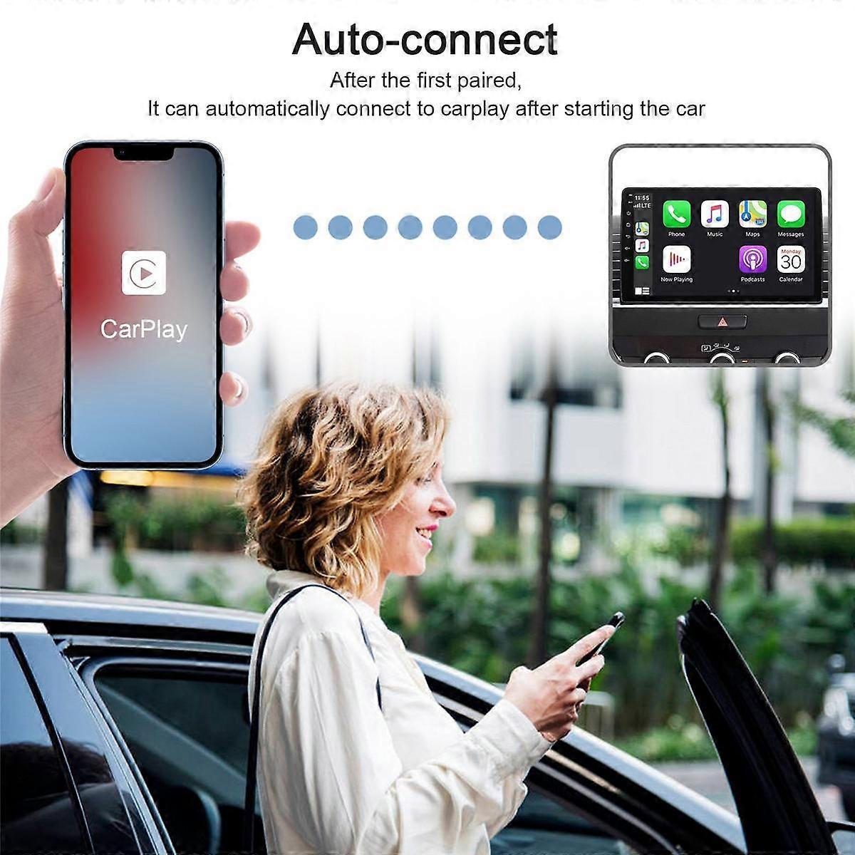 CarPlay Wireless Adapter, Wired to Wireless Dongle with WiFi Online Update