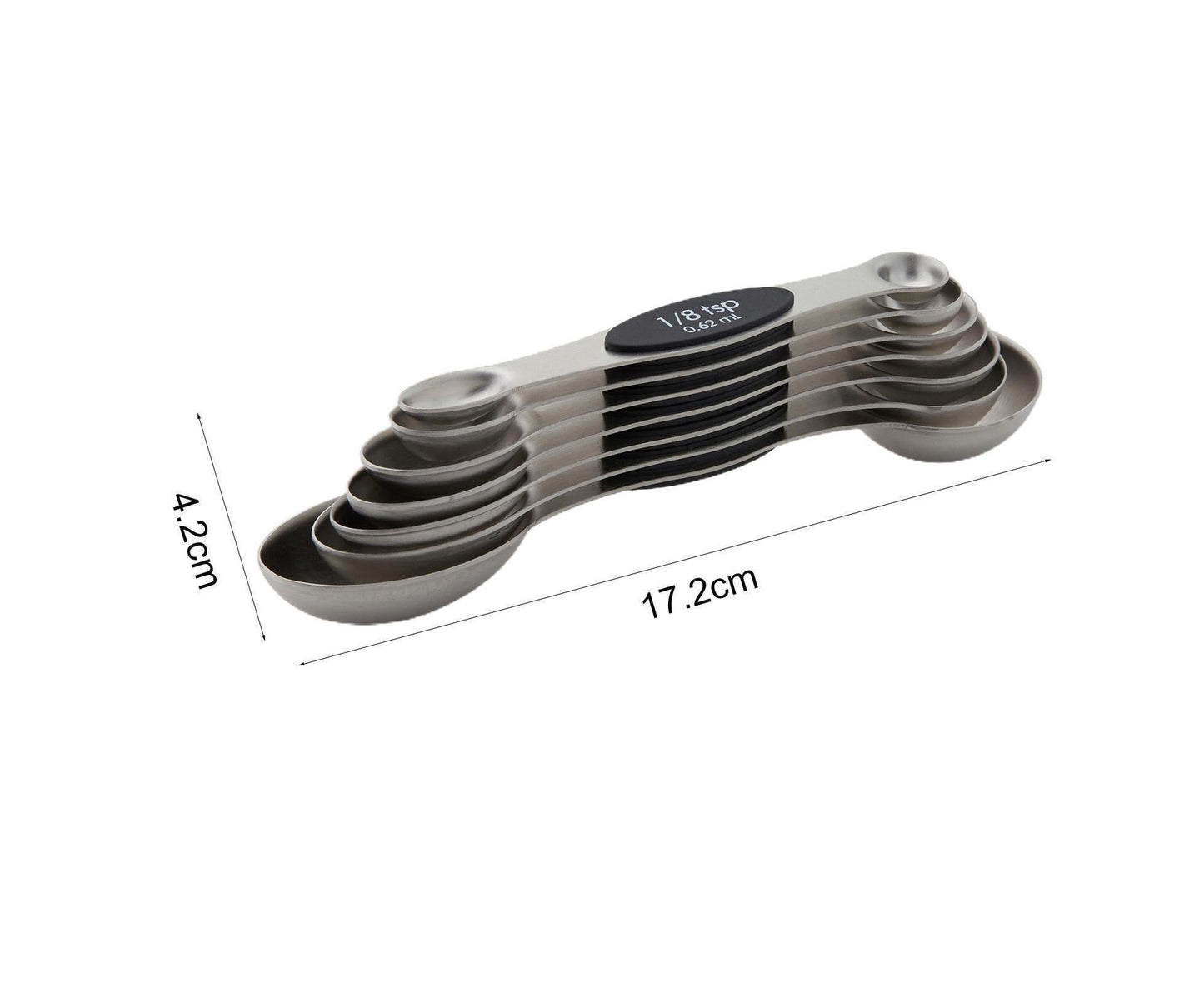 Double-heads Measuring Spoon Stainless Steel Kitchen Gadget-Black