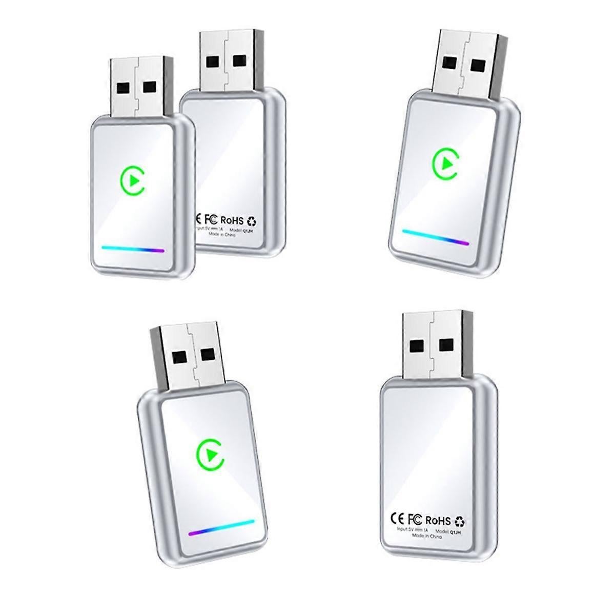 2-in-1 Wireless CarPlay Adapter USB Dongle for CarPlay & Android Auto
