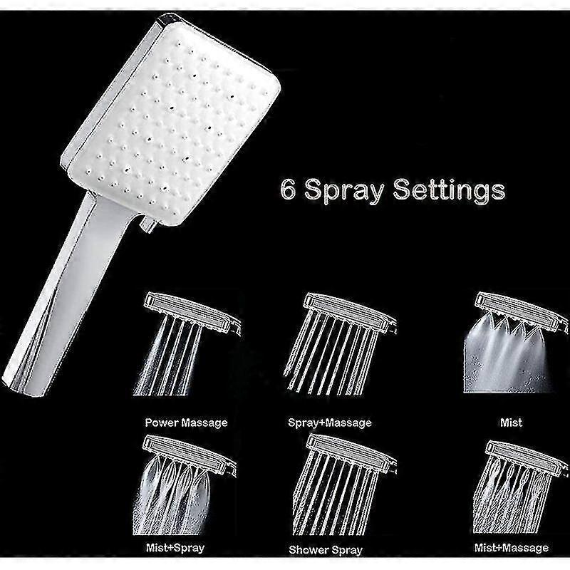 Water Saving Shower Head with 1.5m Hose, Bathroom Handheld