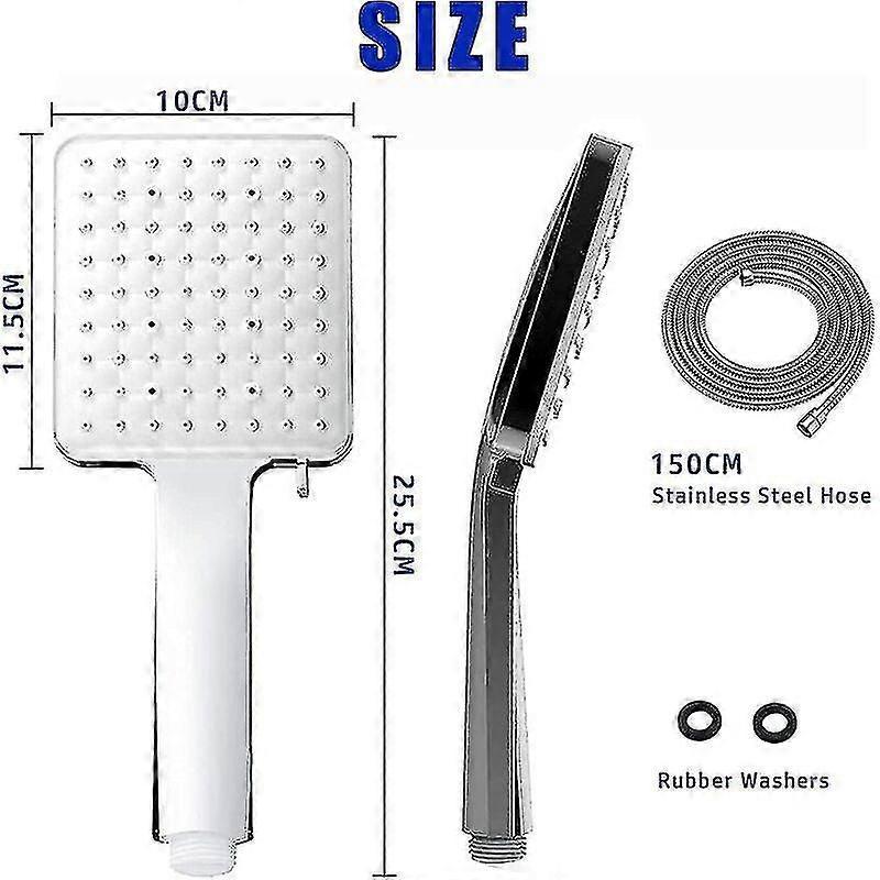 Water Saving Shower Head with 1.5m Hose, Bathroom Handheld