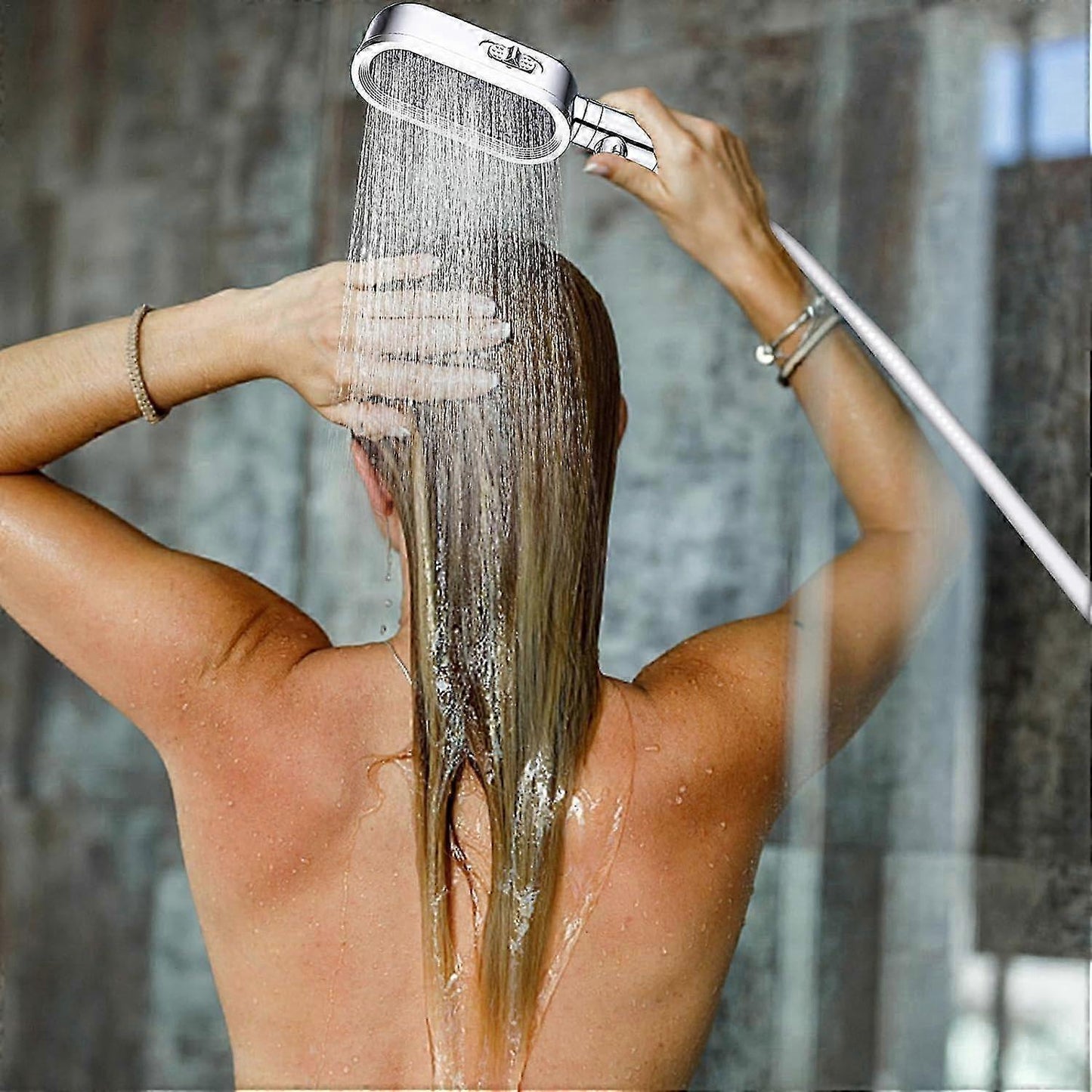 Adjustable High Pressure Shower Head Set with 1.5m Hose