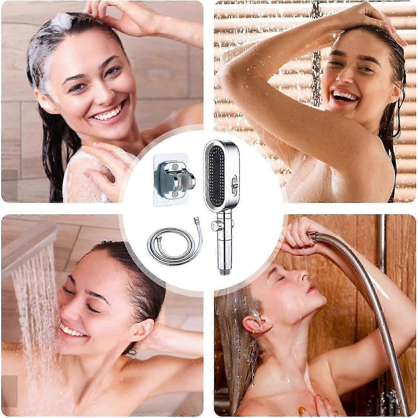 Adjustable High Pressure Shower Head Set with 1.5m Hose