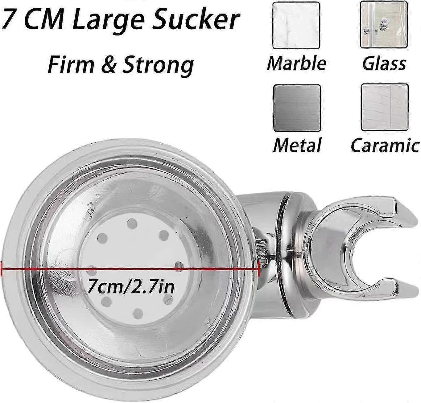 Adjustable Removable Shower Head Holder, No Drill Bracket
