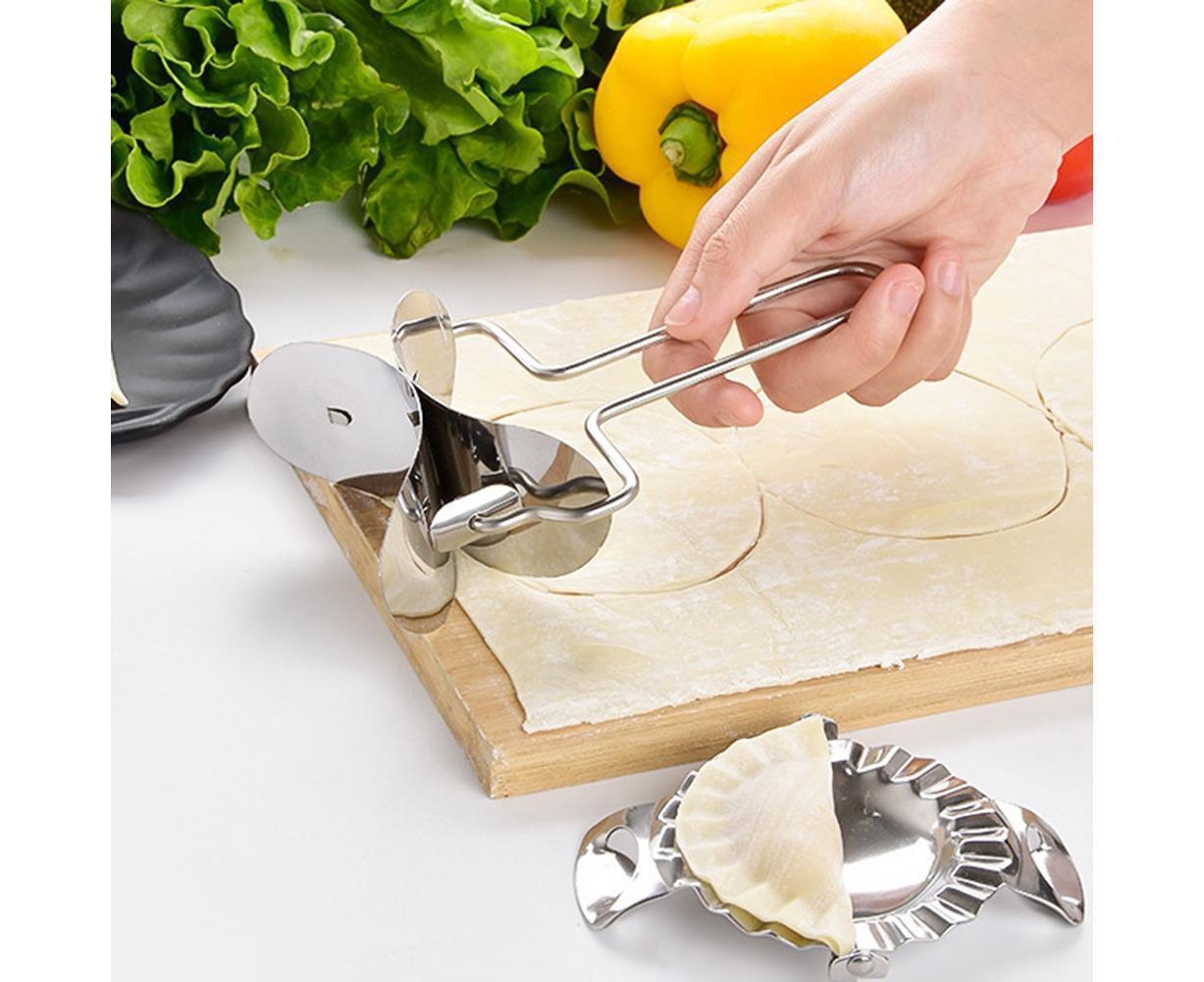 3Pcs Stainless Steel Dumpling Maker Slicer Stuffing Spoon Dough Presser Mould-L
