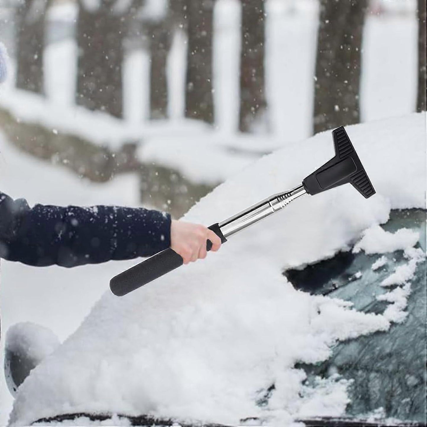 Car Side Mirror Squeegee, Fog Cleaning Tool, Black