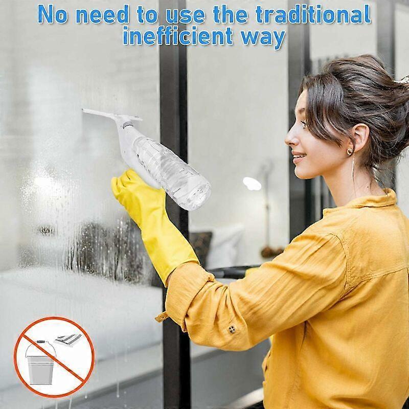3-in-1 Floor & Glass Squeegee Brush, Bathroom Shower Cleaner with Heads